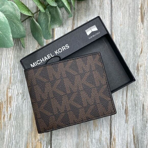 Men’s Michael Kors Jet Set Slim Bifold Wallet - Picture 1 of 9